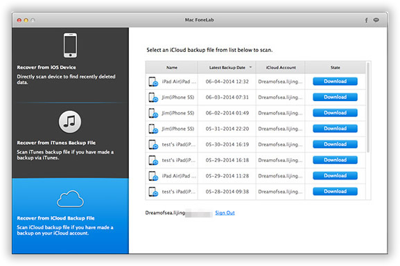 Retrieve lost data from iCloud